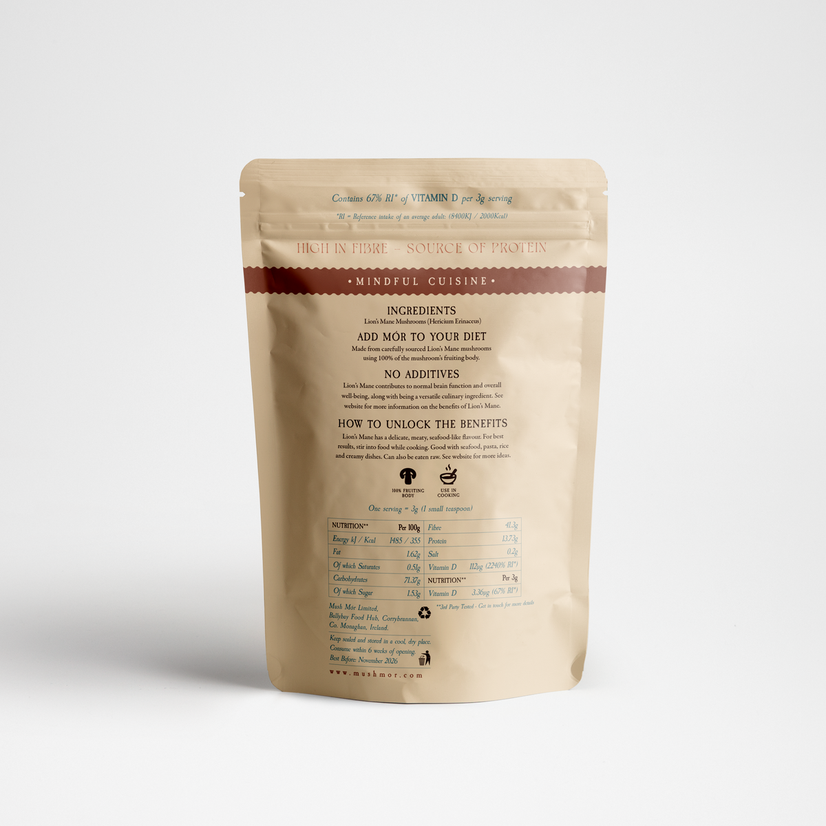 Lion's Mane Mushroom Powder 45g
